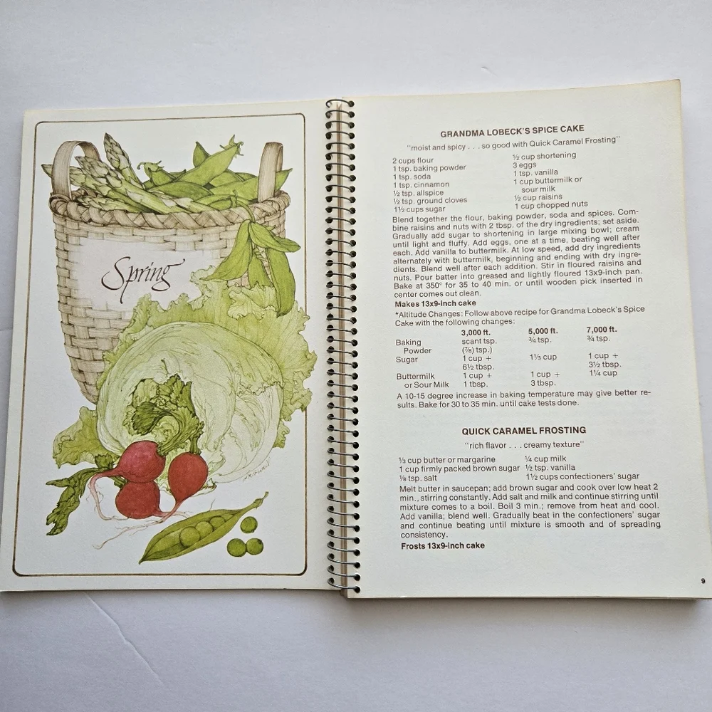 Miriam B. Loo's Family Favorites Cookbook 1977 Current Spiral Bound Recipes VTG